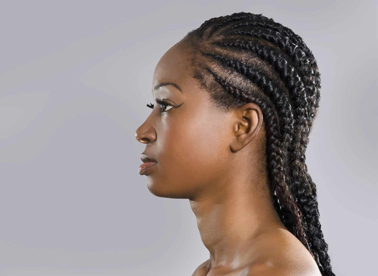 woman with cornrows