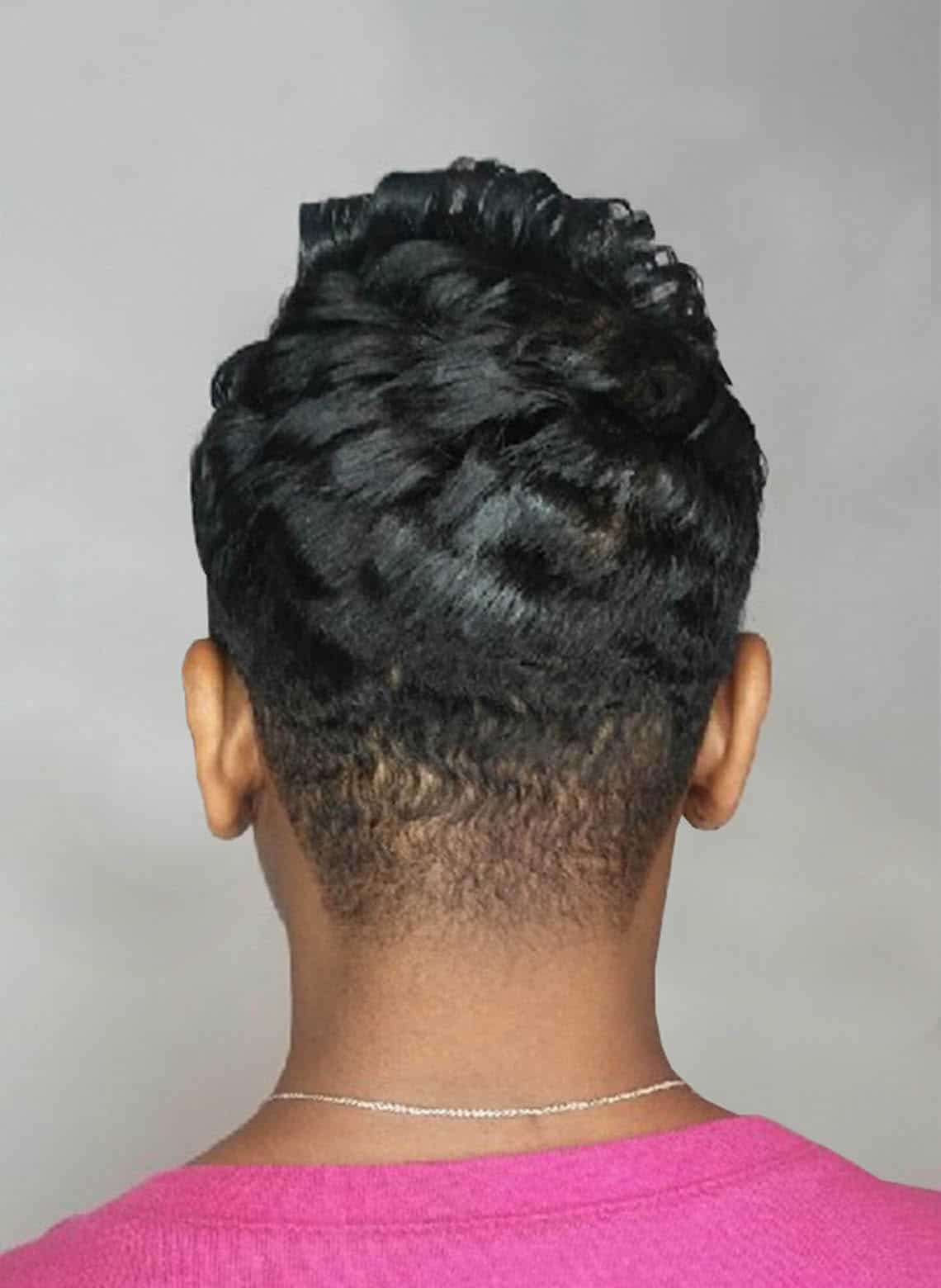 woman with tapered cut