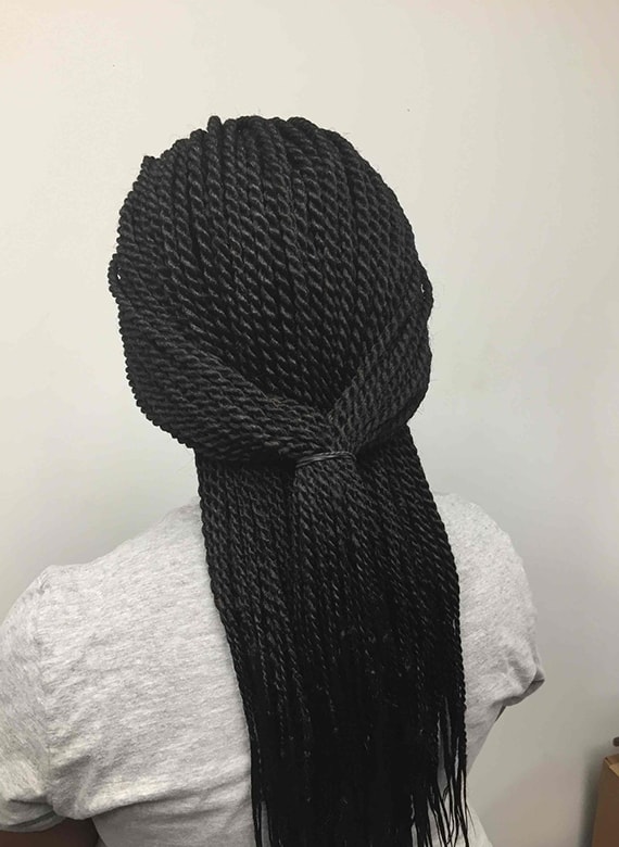 woman with two strand twist