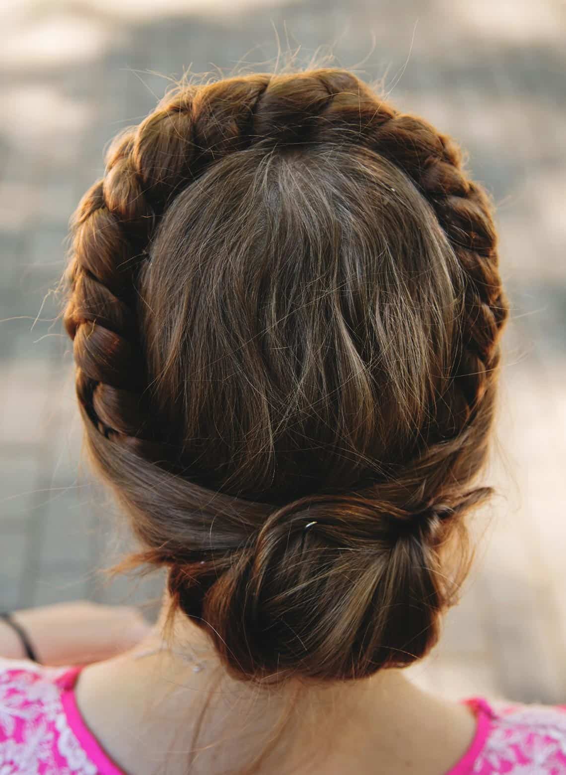woman with halo braid