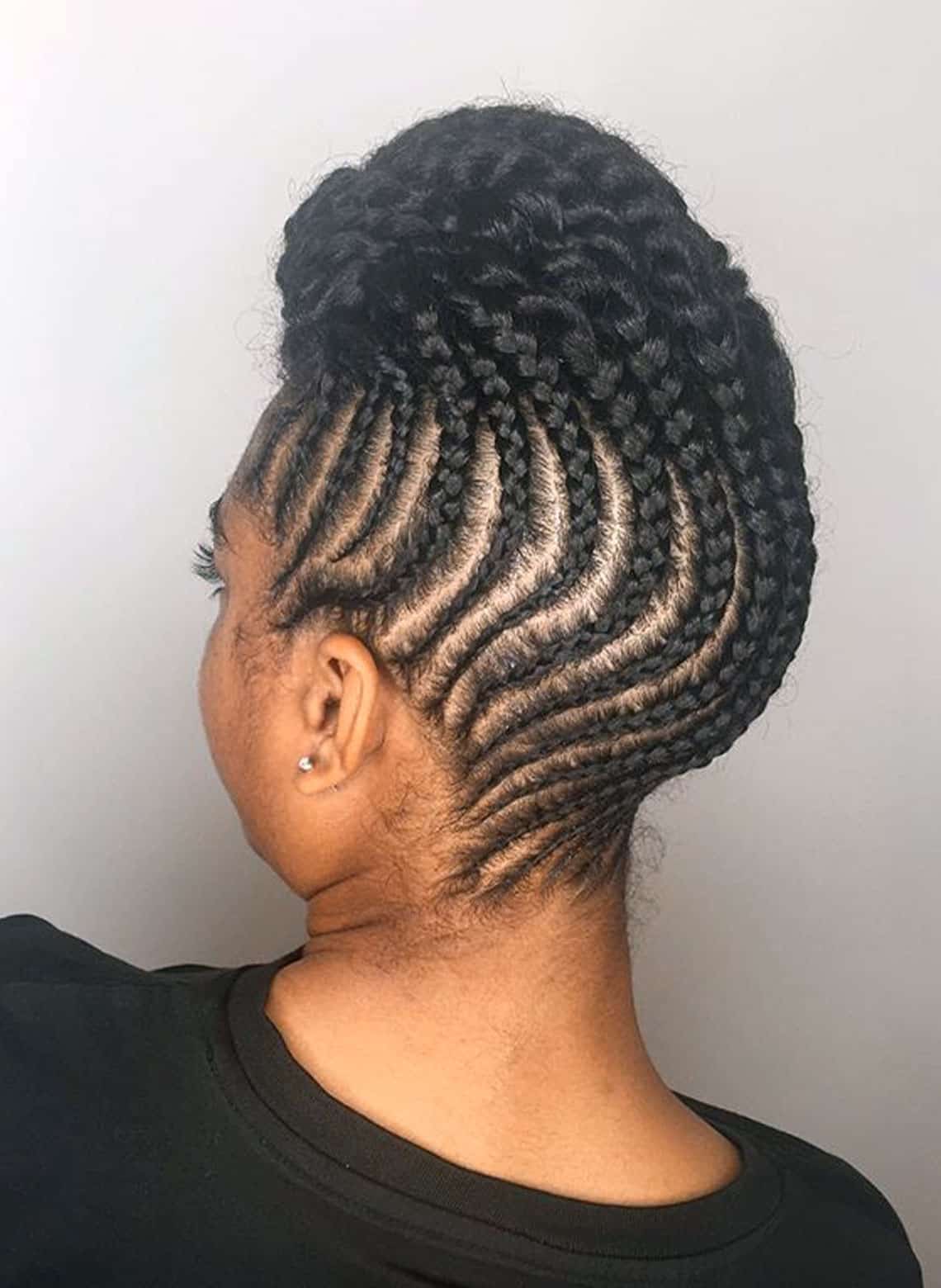 woman with braided updo
