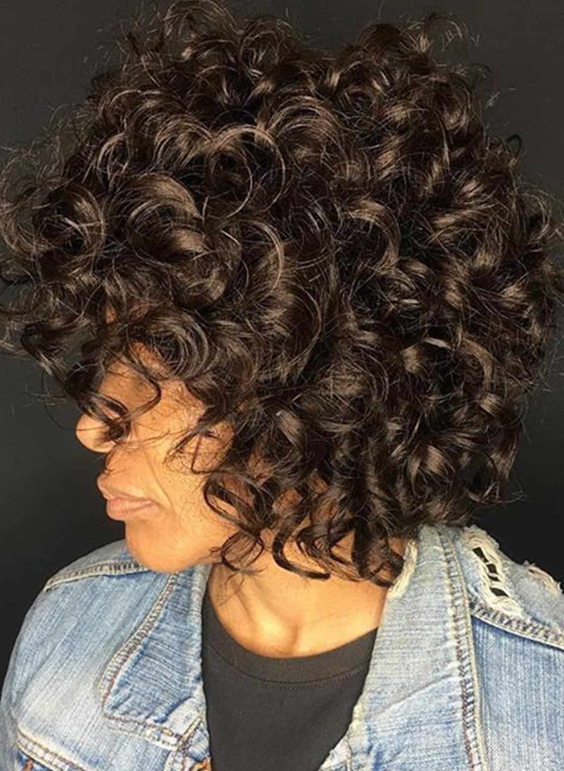 woman with voluminous curls