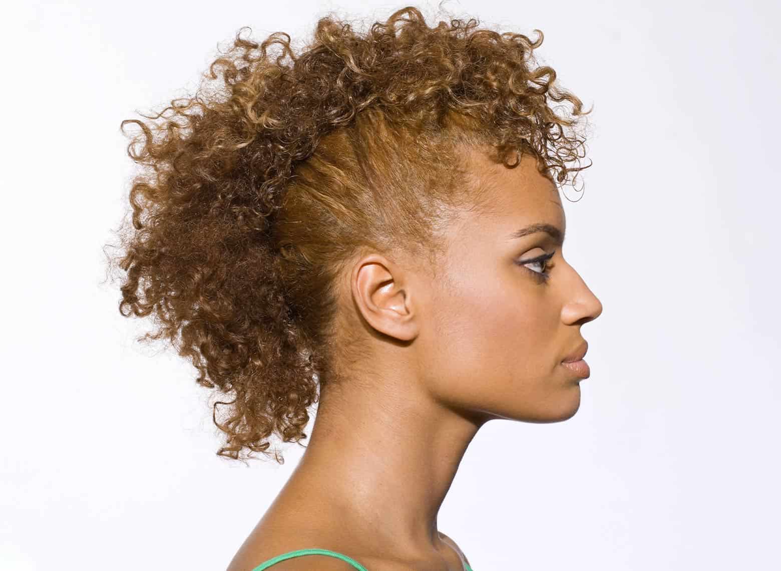 woman with faux hawk
