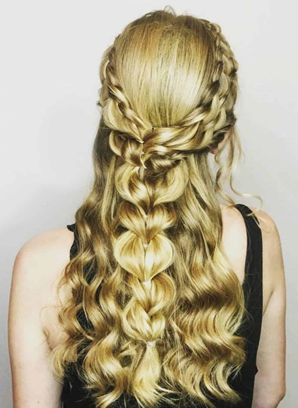 woman with pull through braid