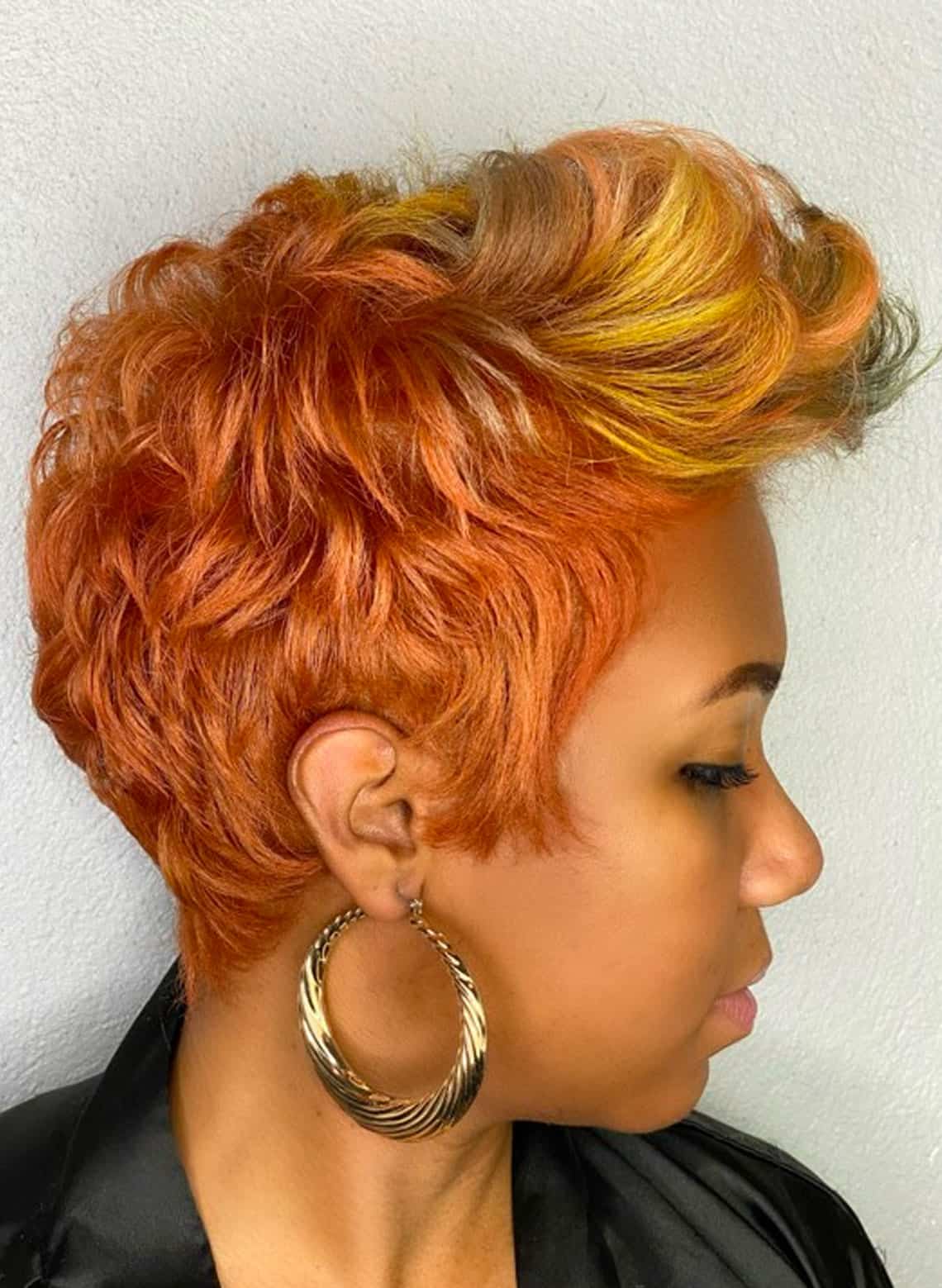 woman with tapered cut