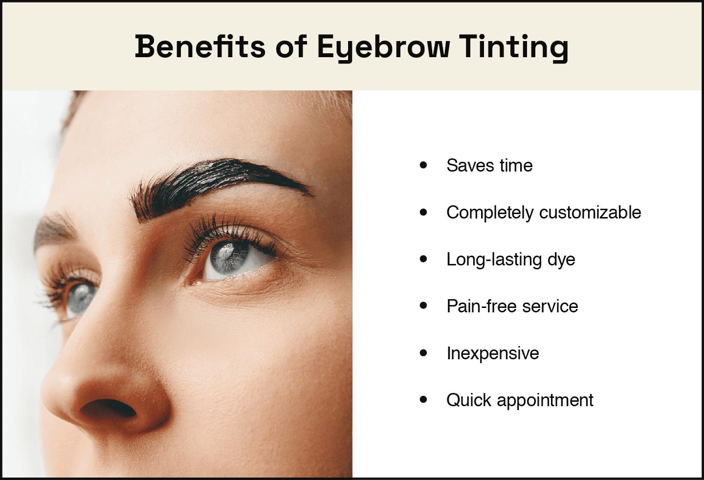 benefits of eyebrow tinting