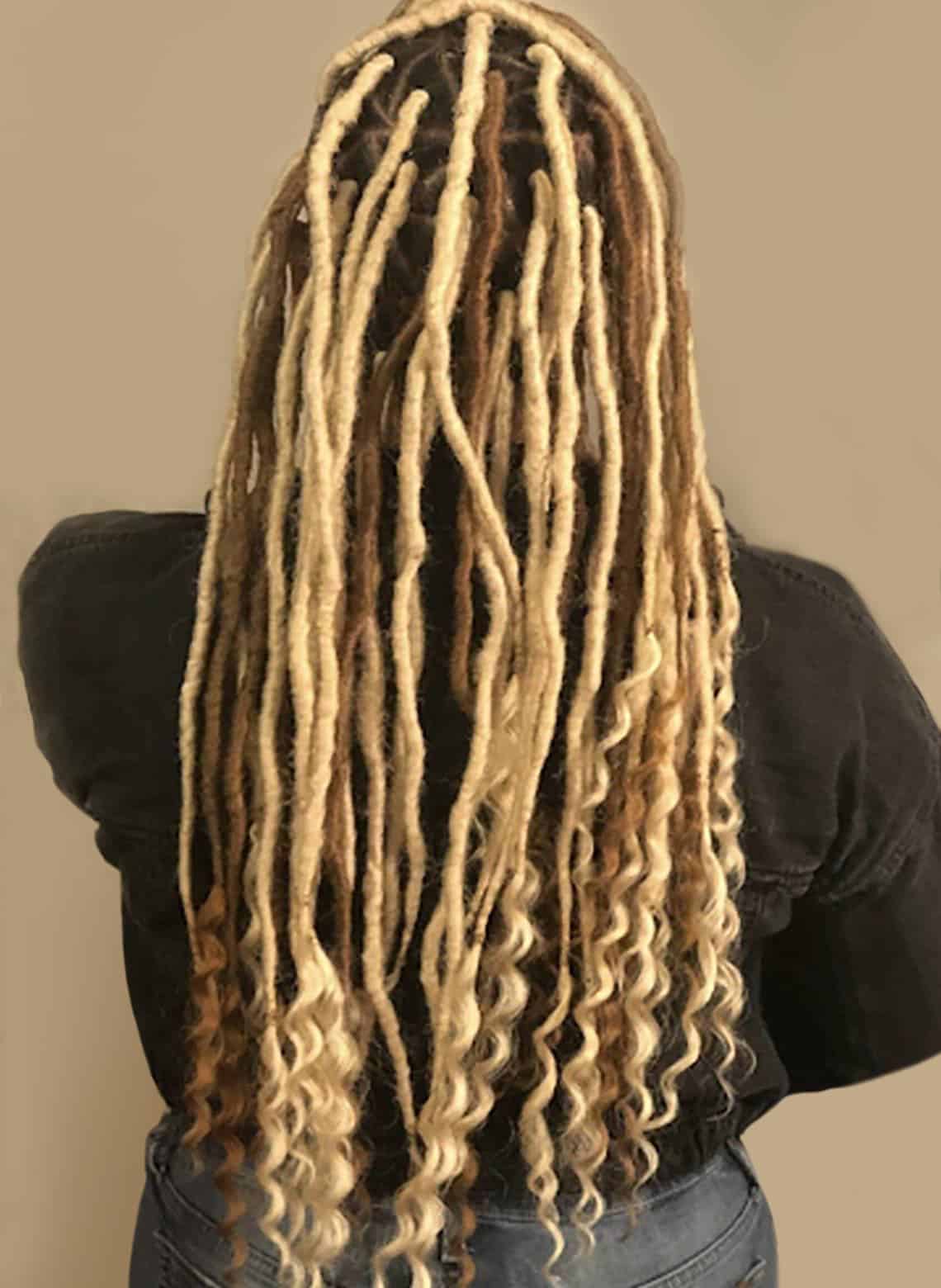dreads with curly ends