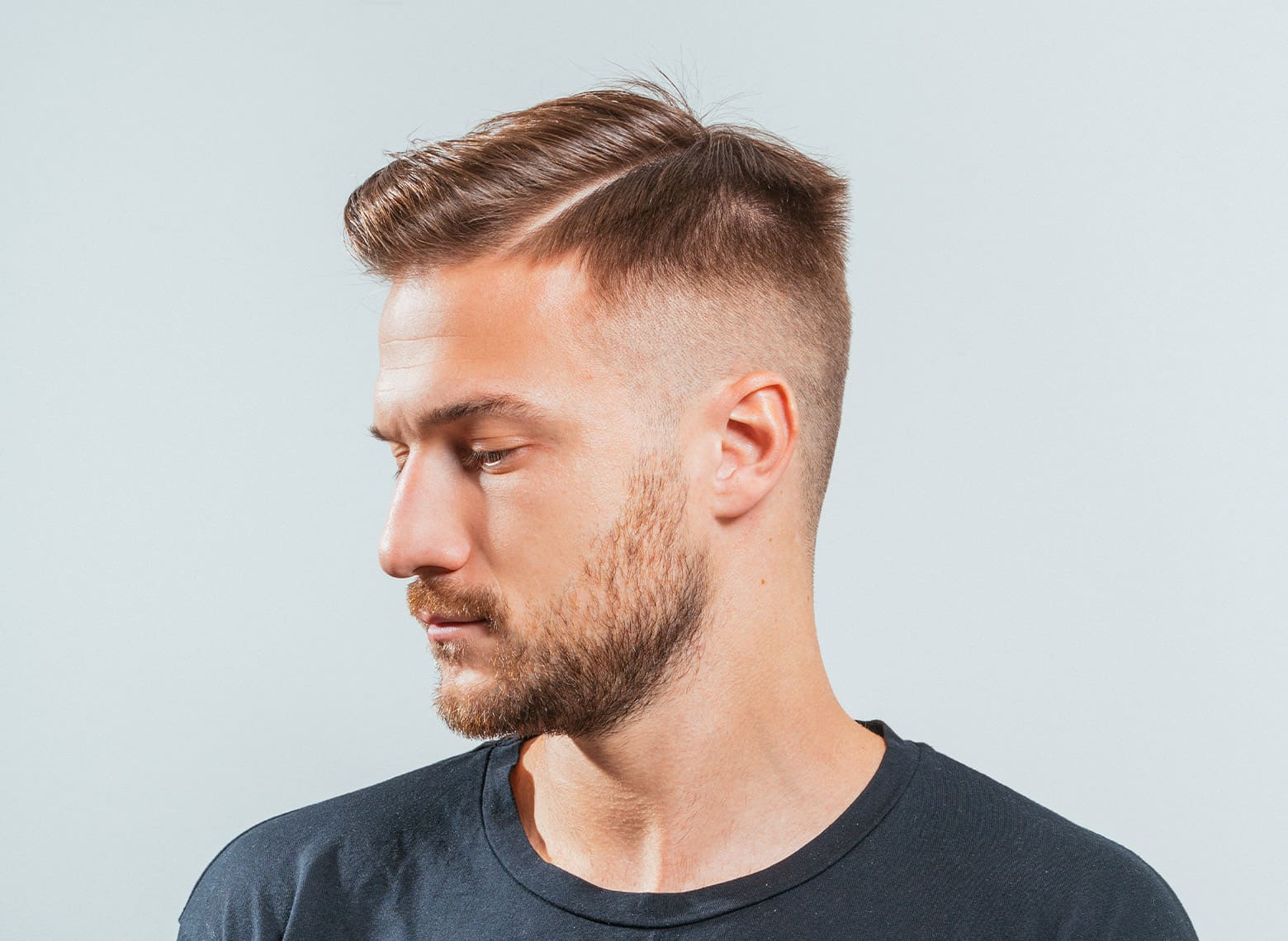 man with fade comb over