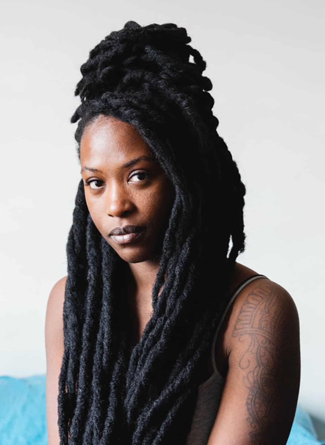 woman with long dreads