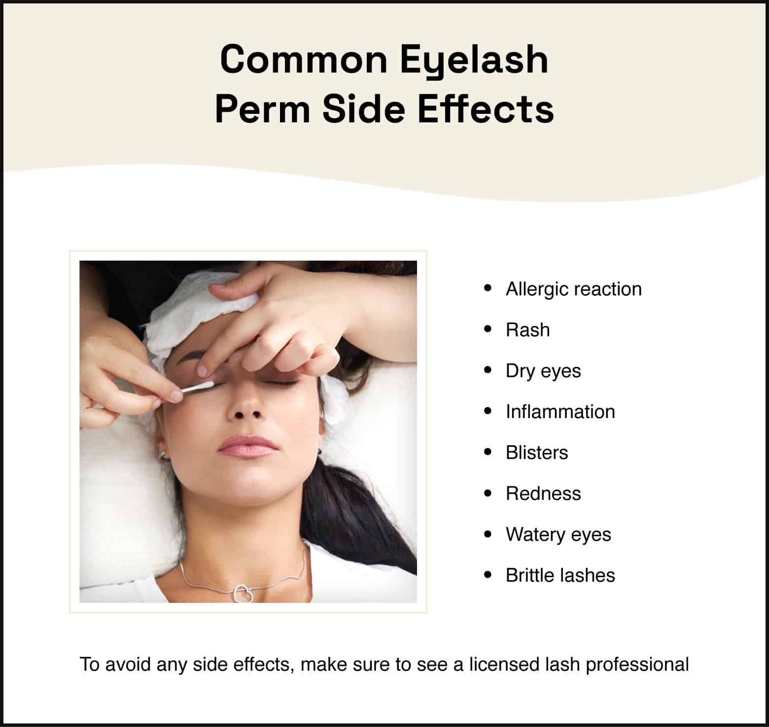 common eyelash perm side effects