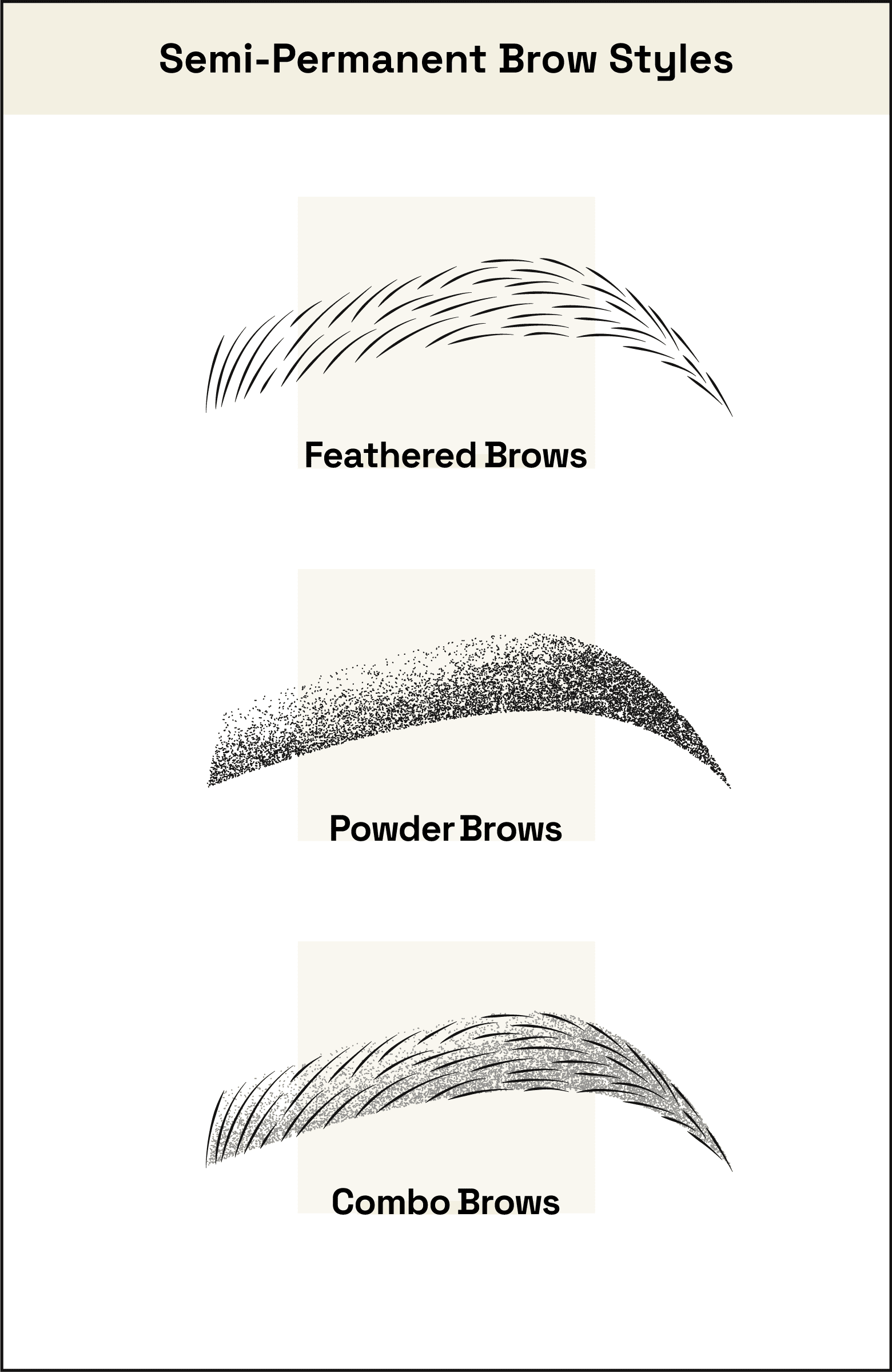semi-permanent brow styles
