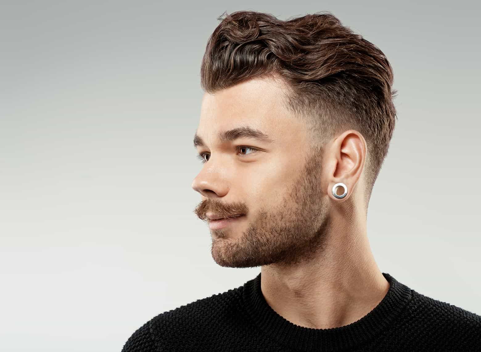 man with tapered hair and wavy top