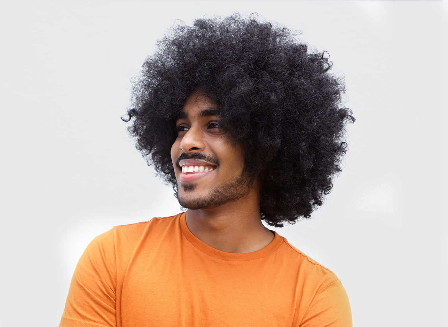 man with afro

