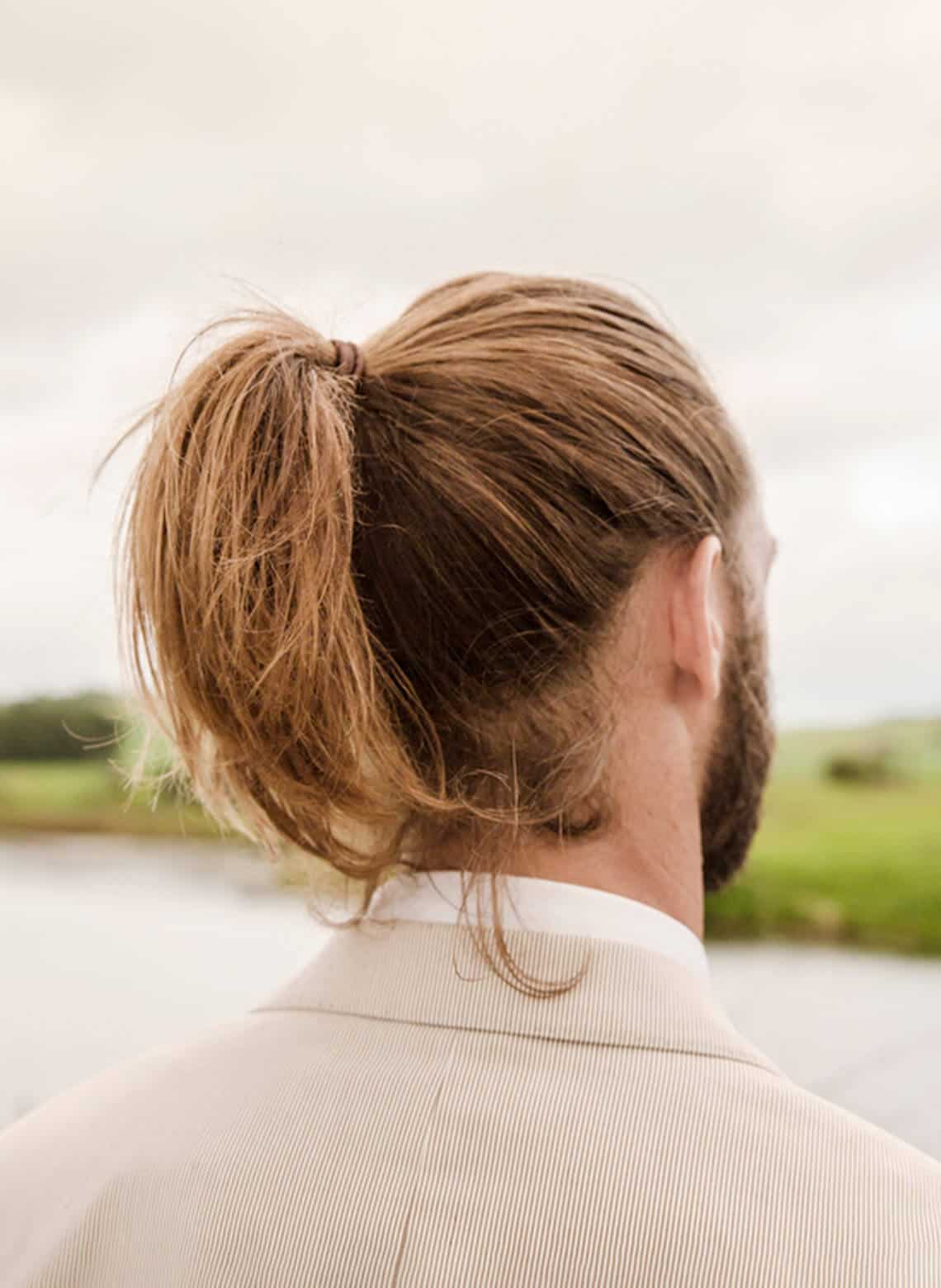 man with ponytail
