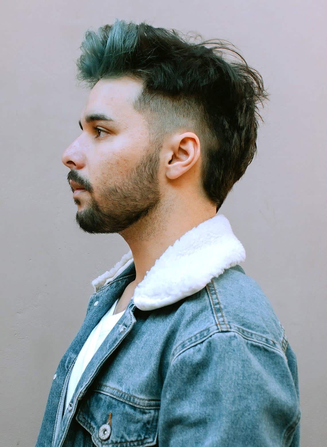 man with fade and long top