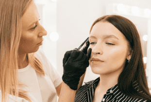 eyebrow artist mapping clients eyebrows