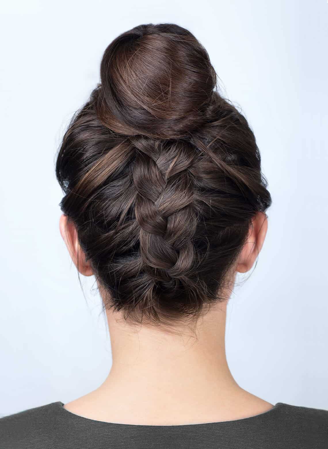 woman with upside down braid