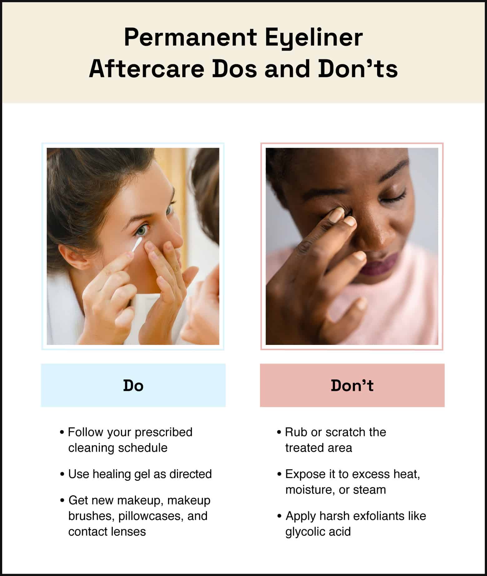 permanent eyeliner aftercare dos and don'ts