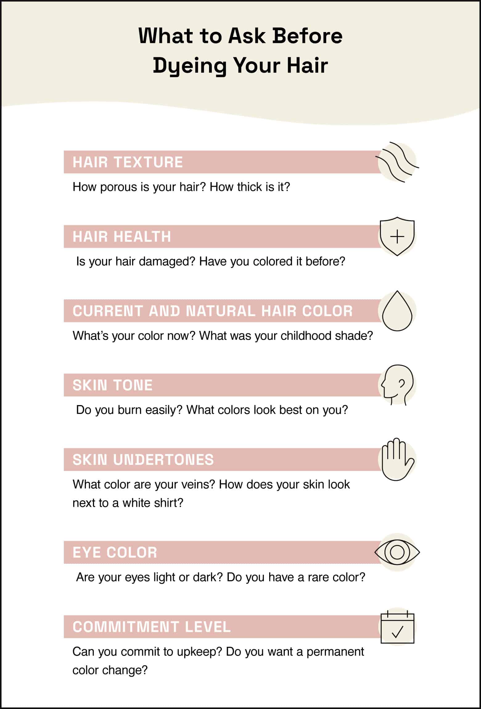 questions to ask yourself before dyeing your hair