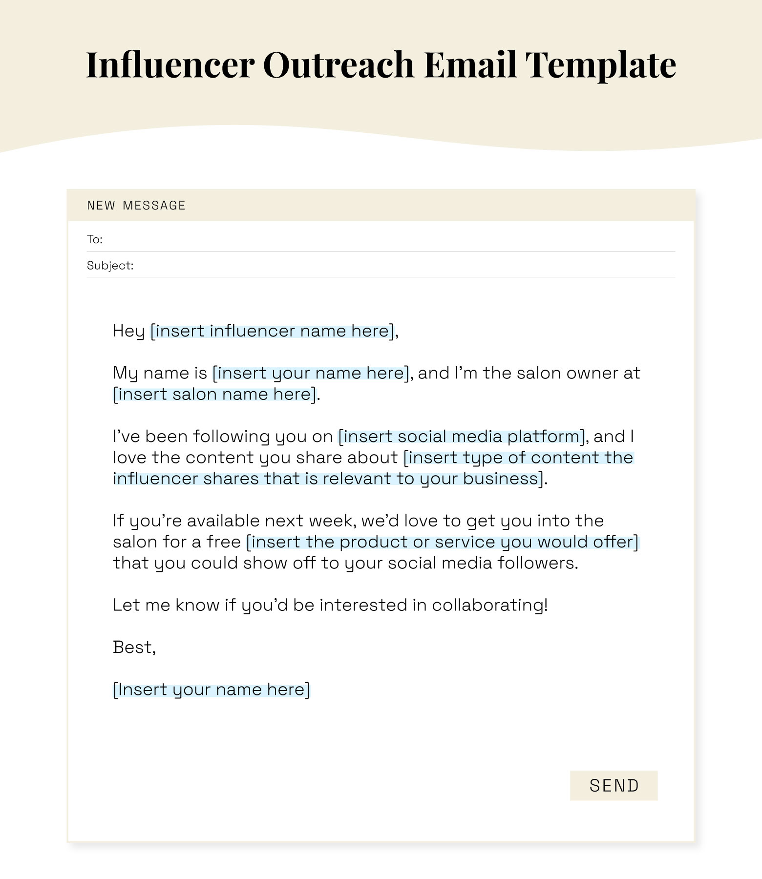 influencer email outreach template