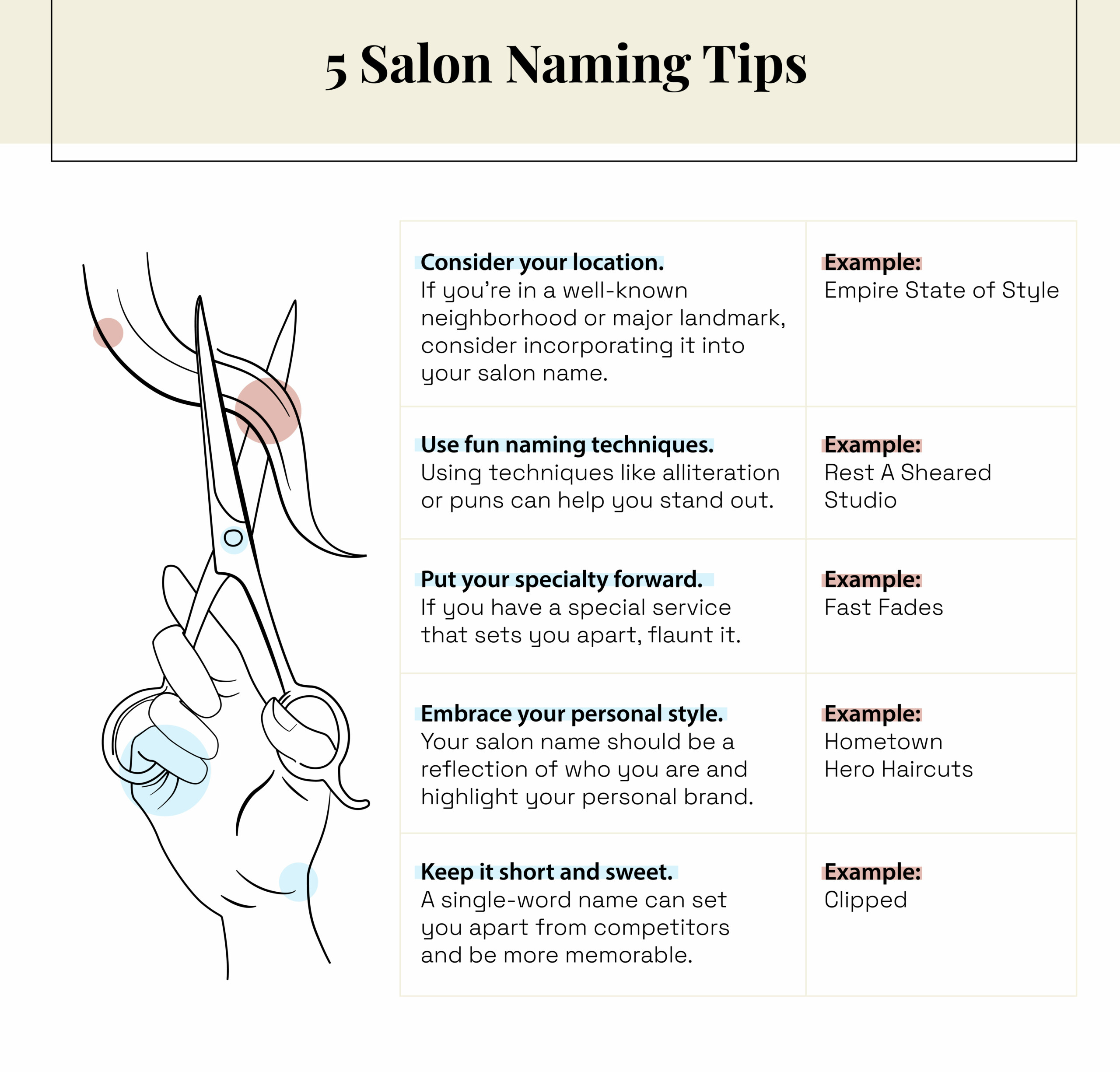 salon naming tips