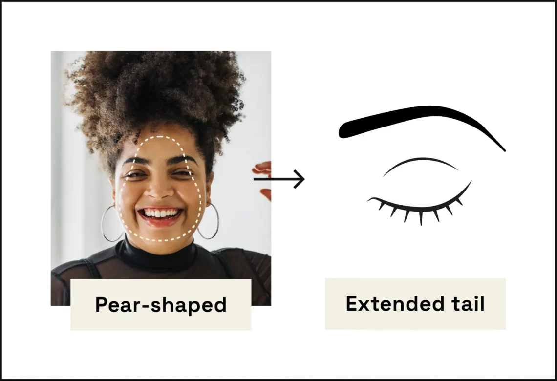 brows for pear-shaped faces