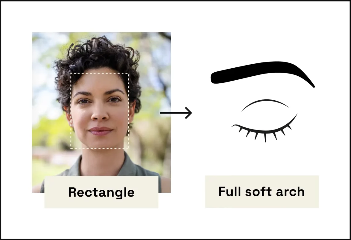 brows for rectangle-shaped faces  