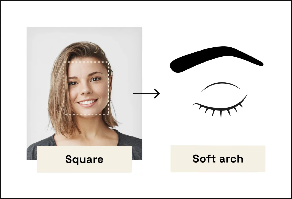brows for square-shaped faces