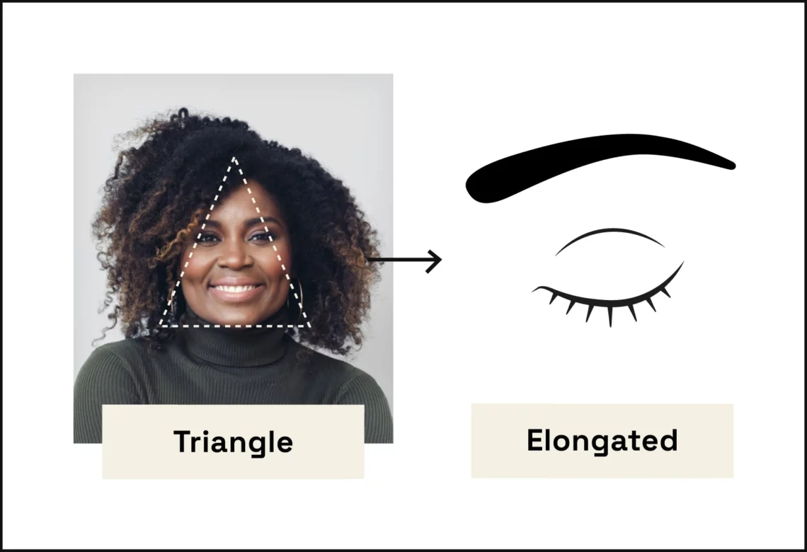 brows for triangle-shaped faces 