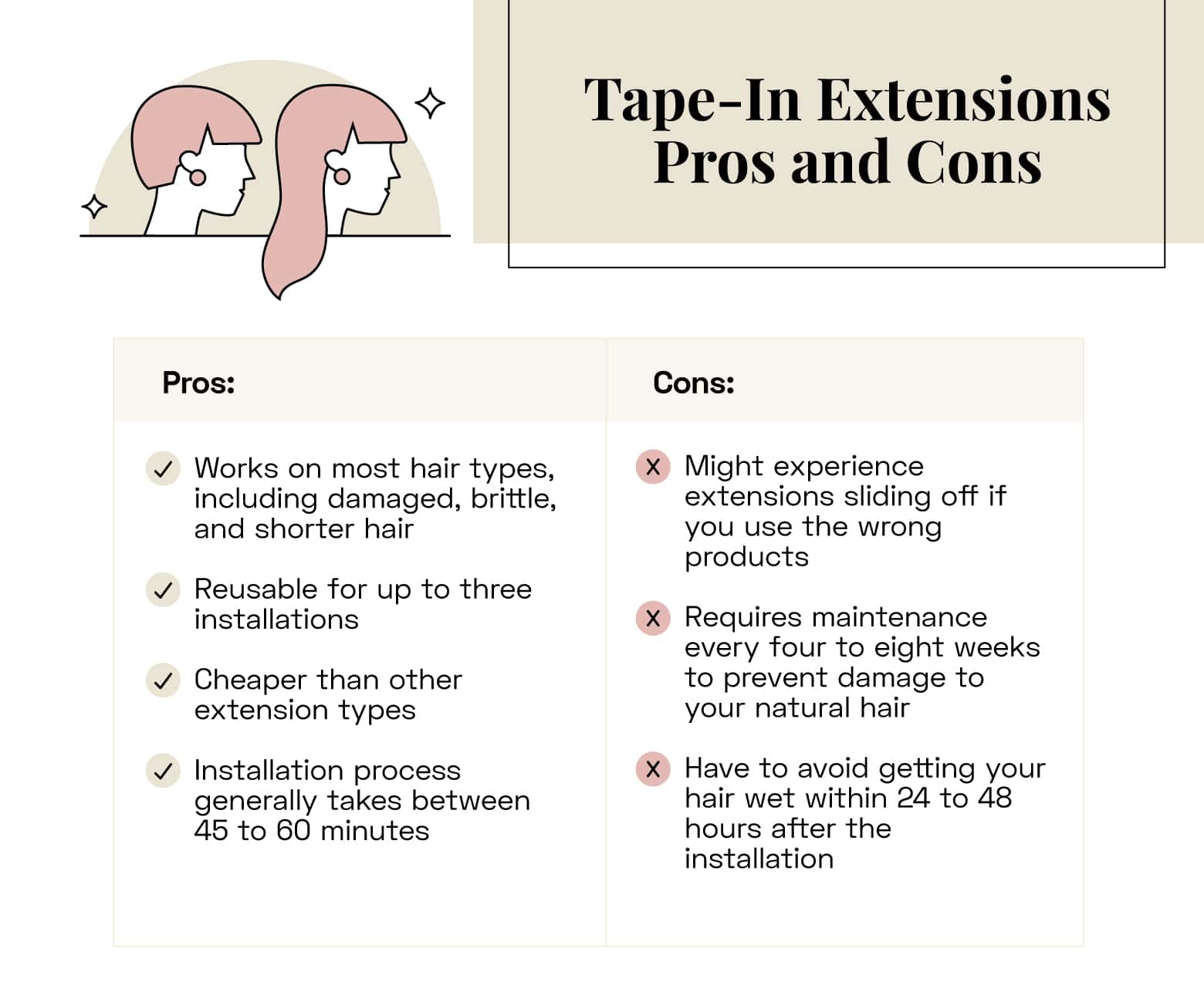 tape in extensions pros and cons