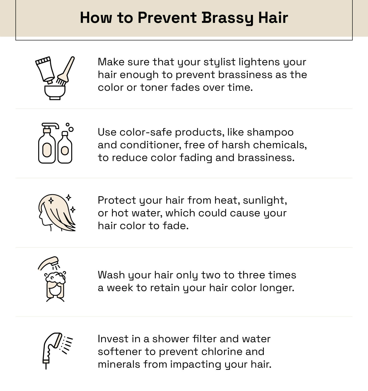 how to prevent brassy hair