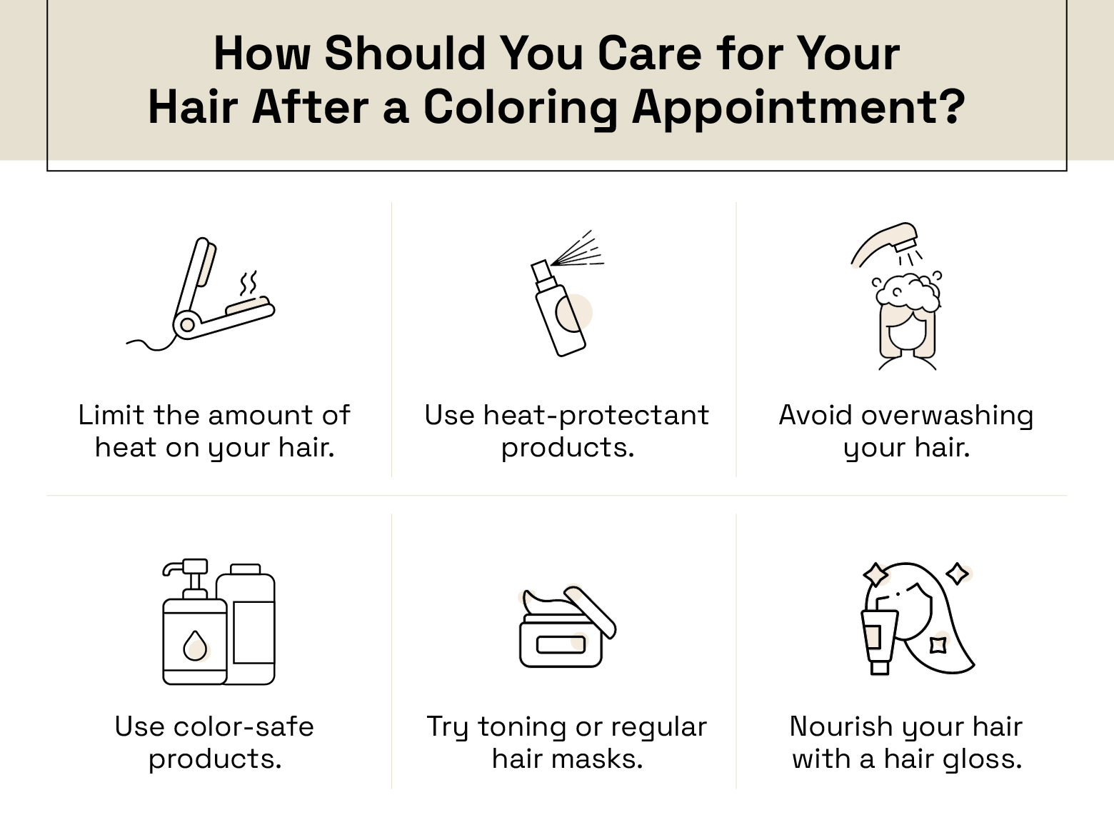 how should you care for hair after coloring appointment