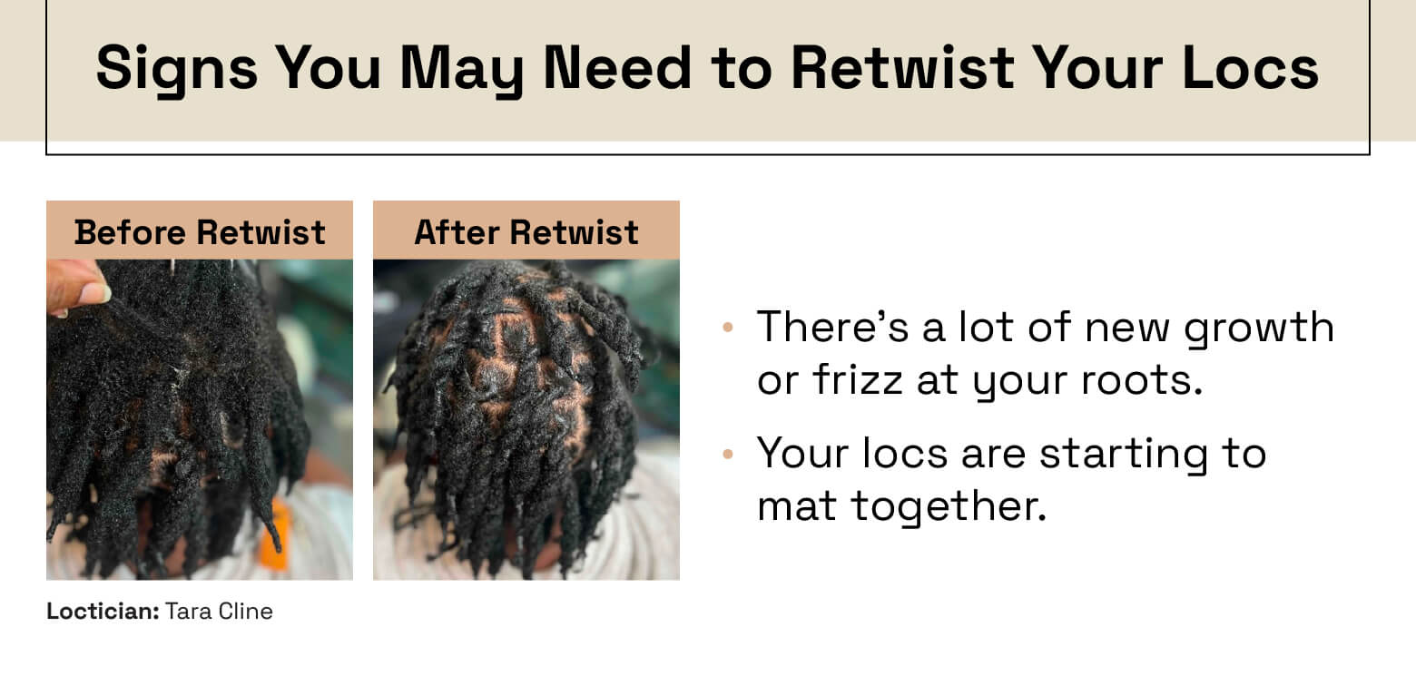signs you may need to retwist your locs