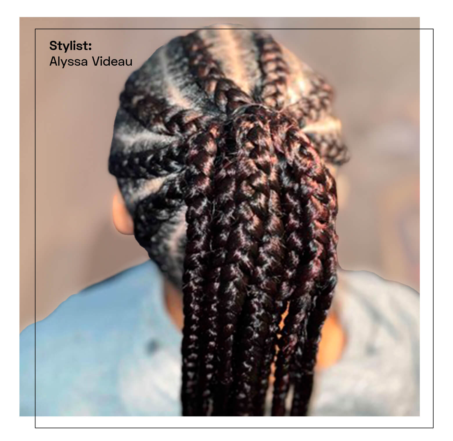 thick fulani braid ponytail