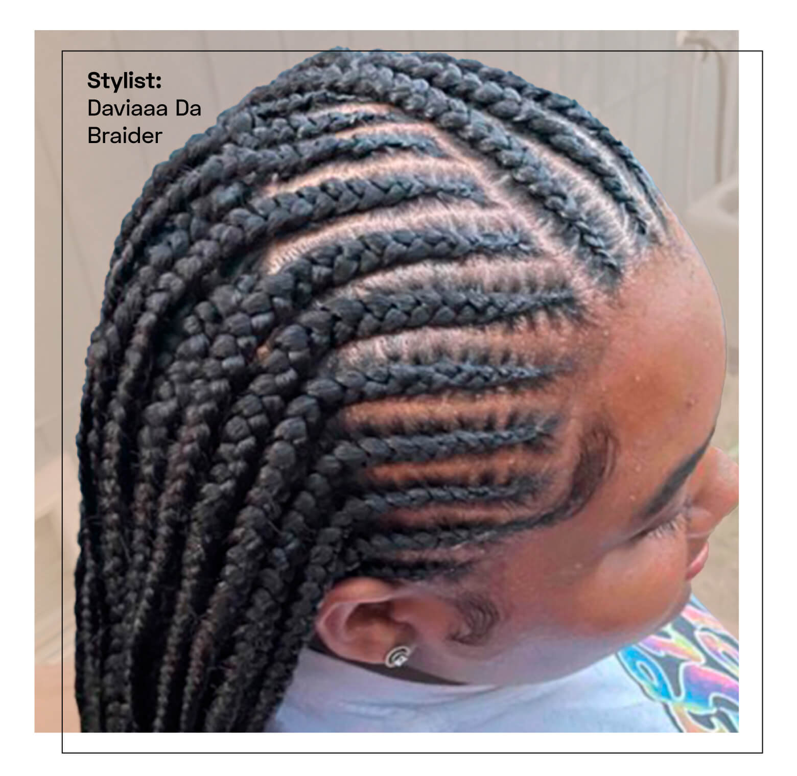 medium split part fulani braids