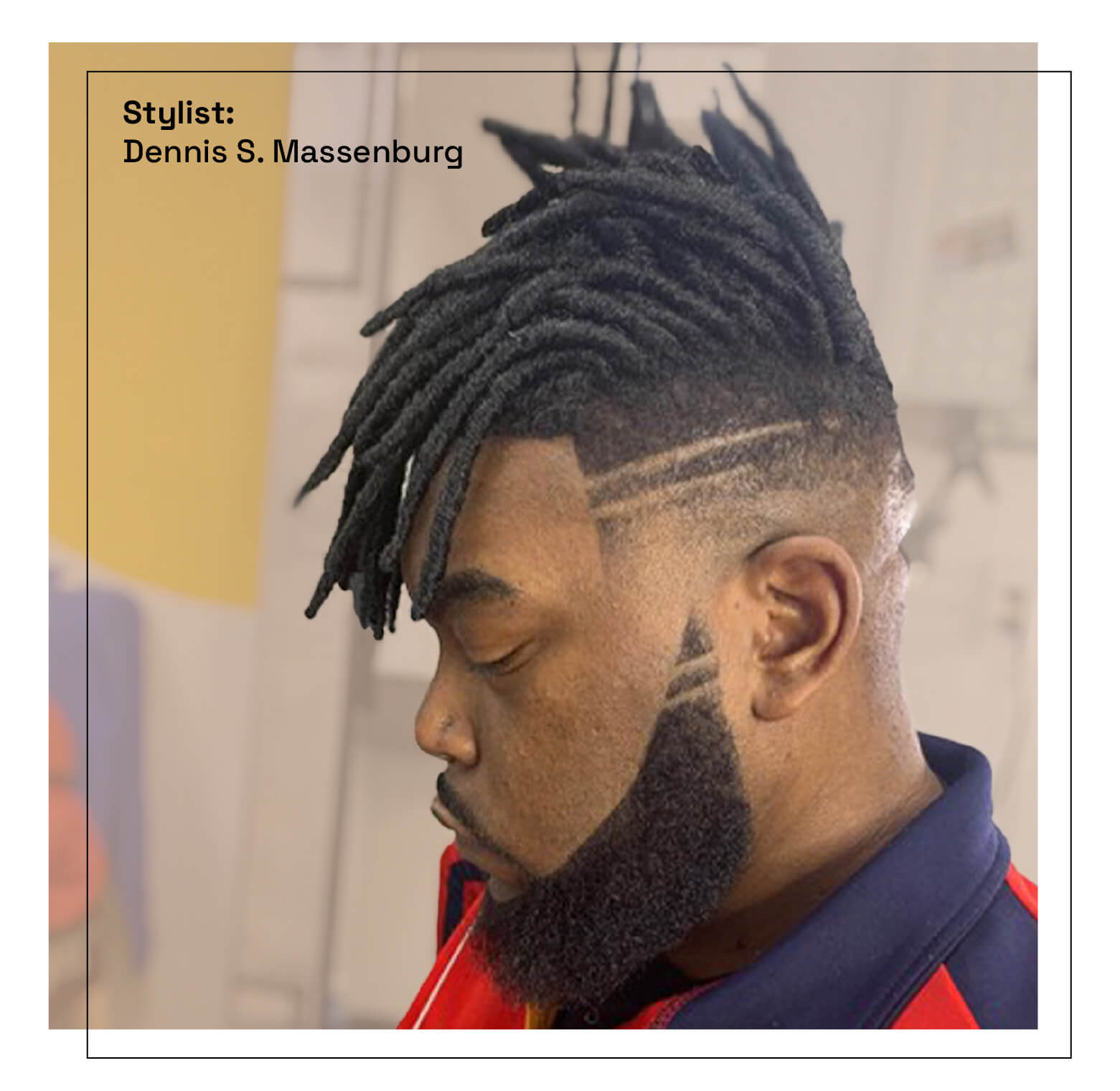 short high top dreads with shaved design
