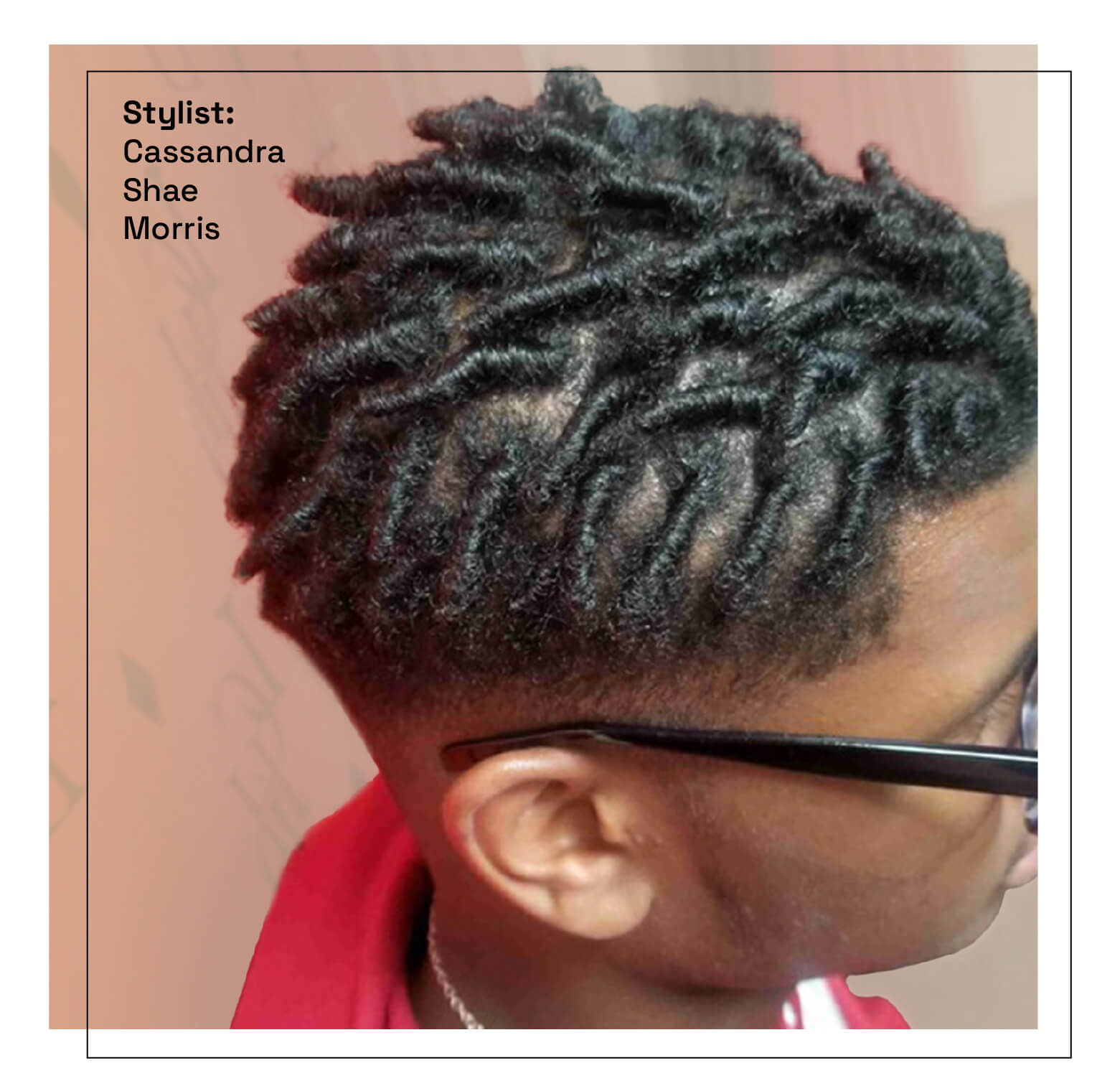 short twisted locs with tight fade